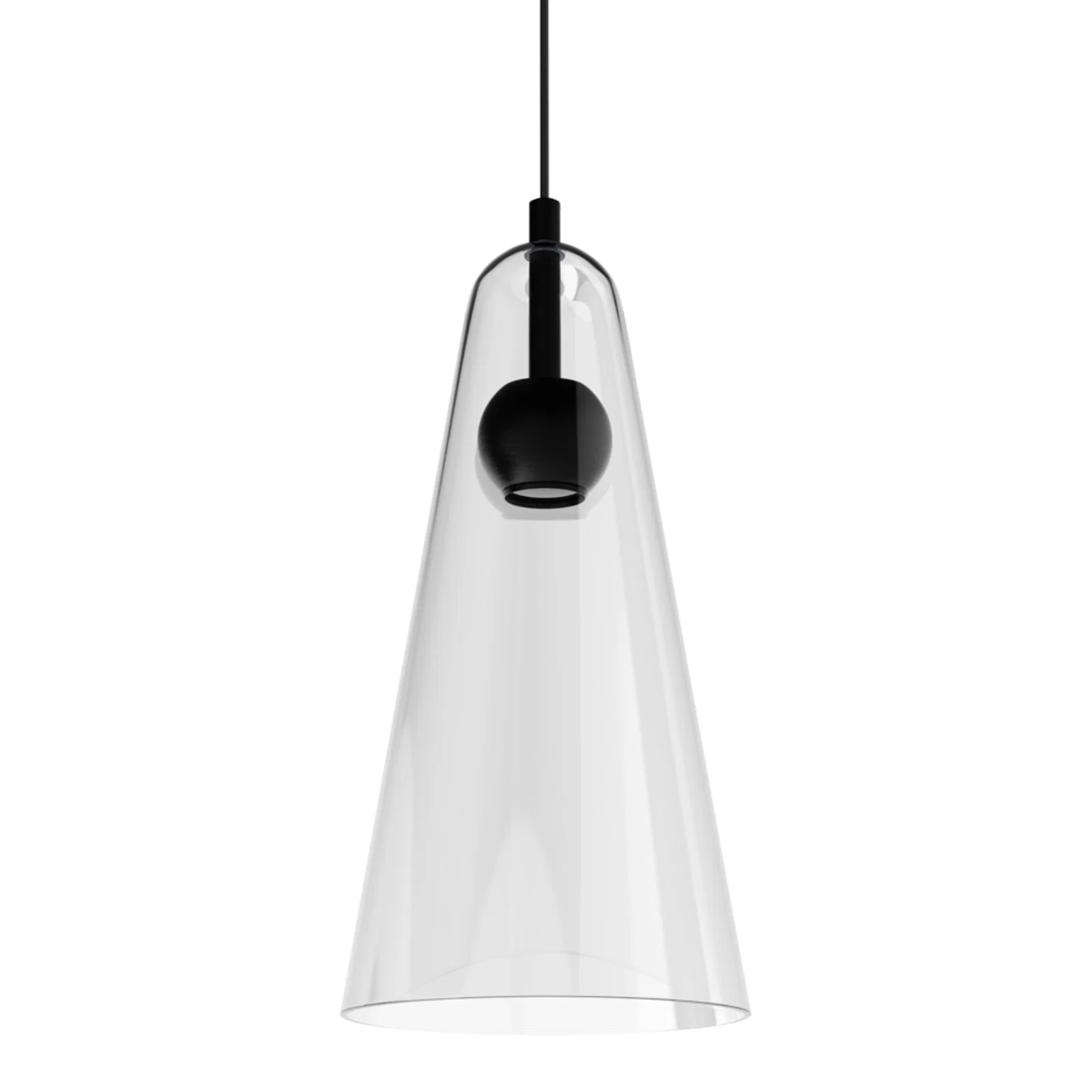 Calibo Skua Artisan Glass Tricolour LED Pendant - Black