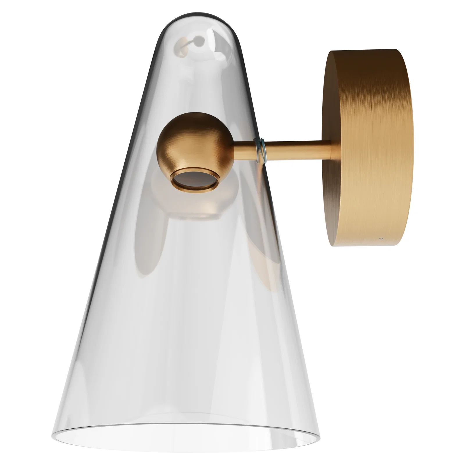 Calibo Skua Artisan Glass Tricolour LED Wall Light - Brushed Brass