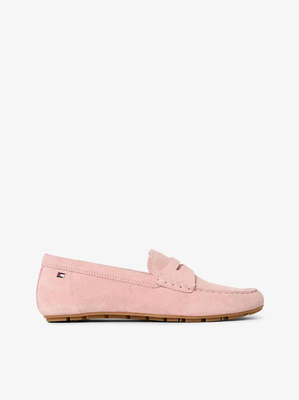 Driving-Schuh aus Veloursleder mit Emaille-Flag