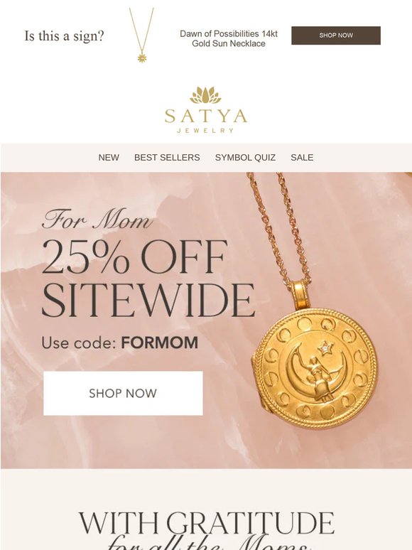 Thanks, Mom 💕 25% OFF sitewide ends today!