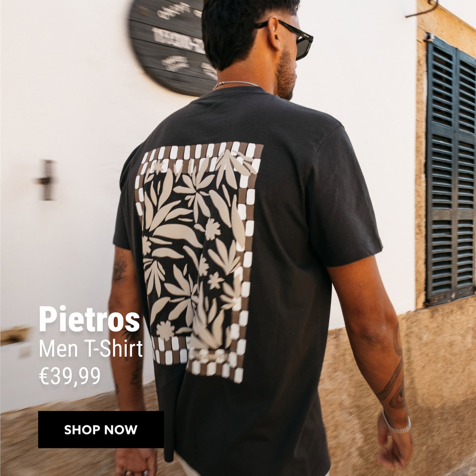 Pietros Heren T-shirt | Pirate Black