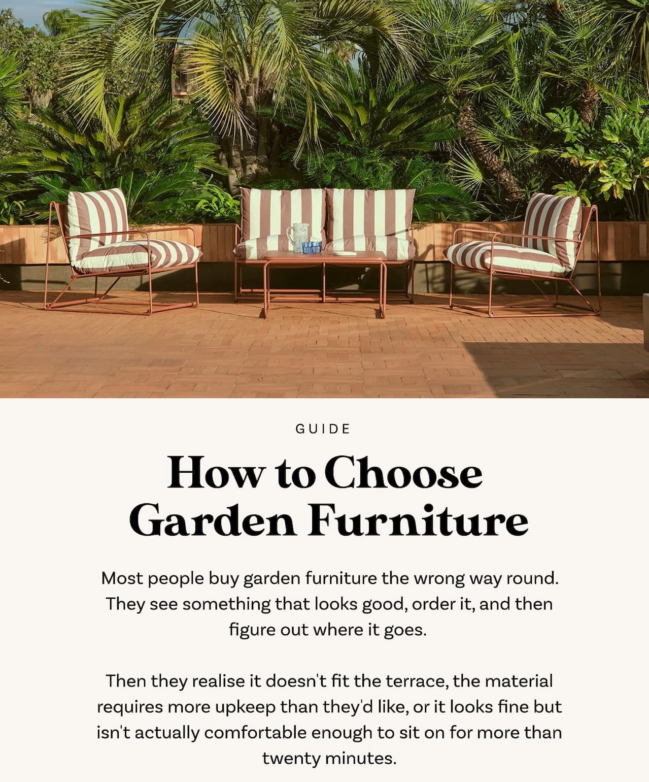 How to Choose Garden Furniture