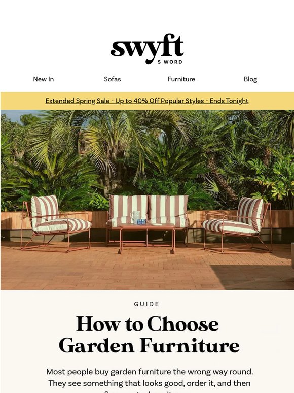 6 Steps to Choosing Garden Furniture