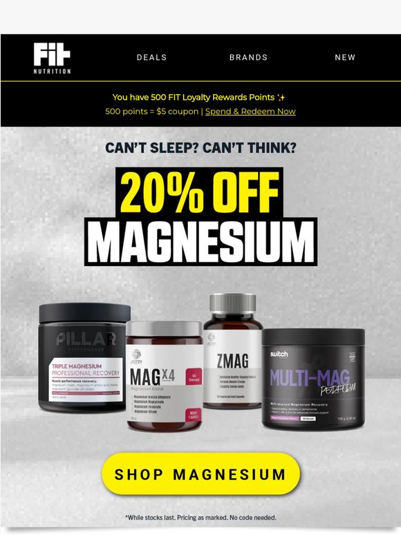 20% off Magnesium—Sleep better, recover faster