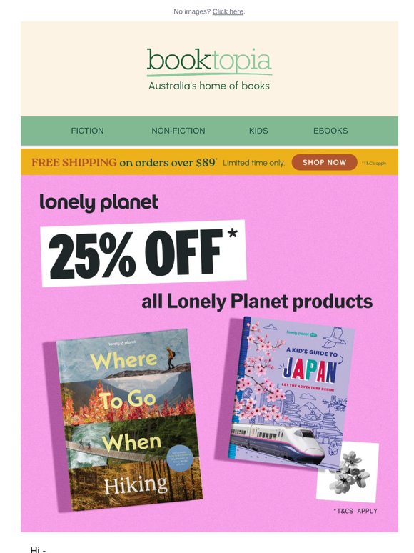 25% off Lonely Planet 🌏