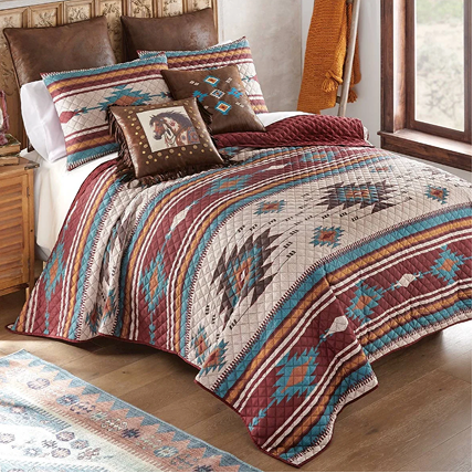 Adobe Sky Quilt Bed Set - Queen