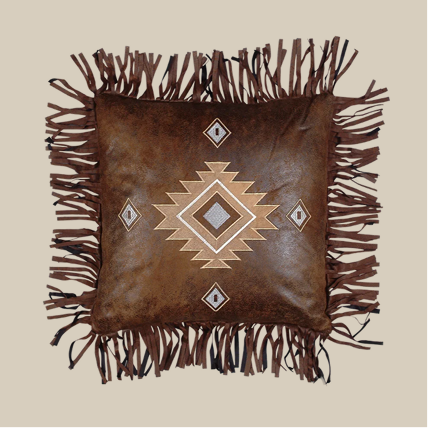 Fringed Diamond Pillow