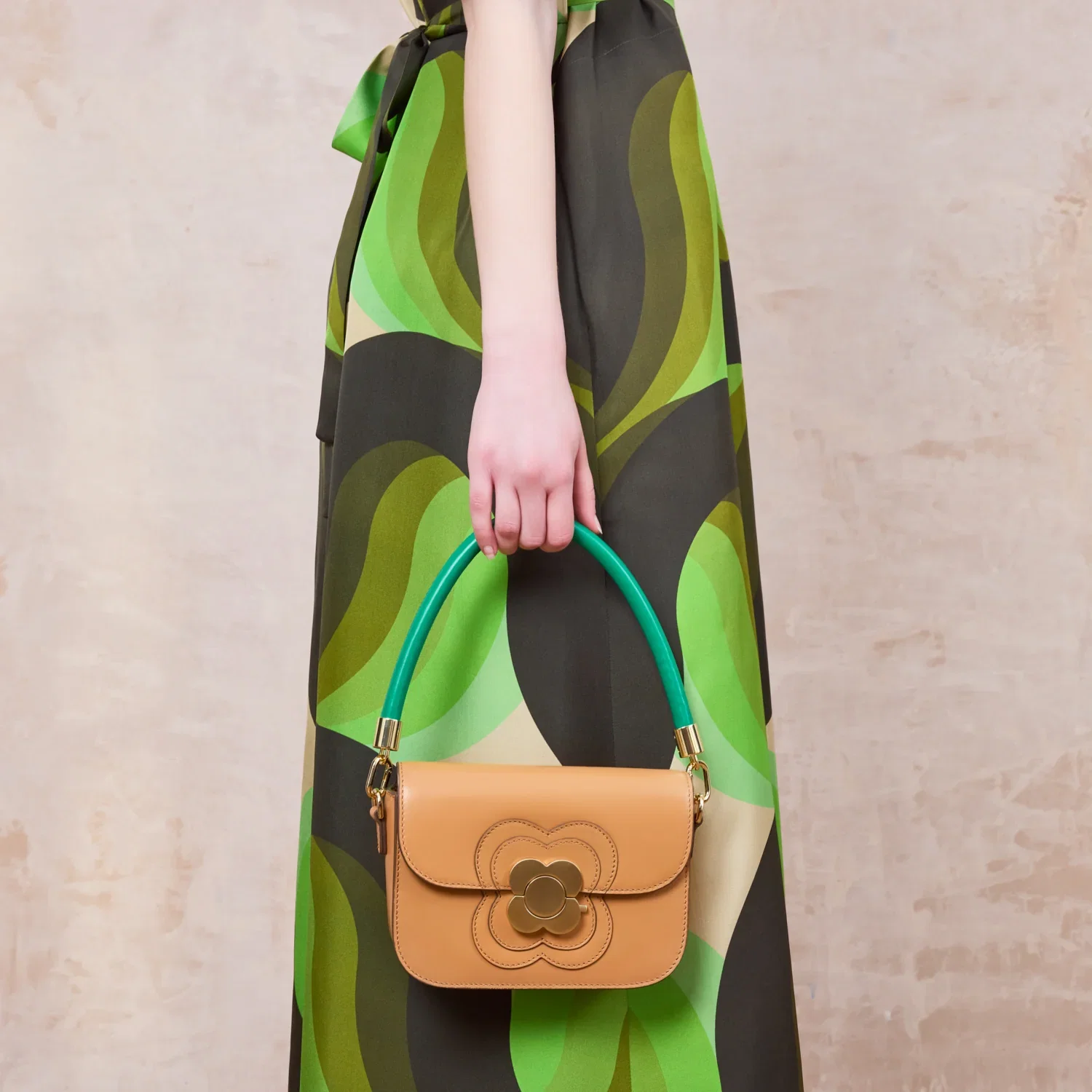 Image of Mini Eclipse Leather Crossbody Bag - Light Tan
