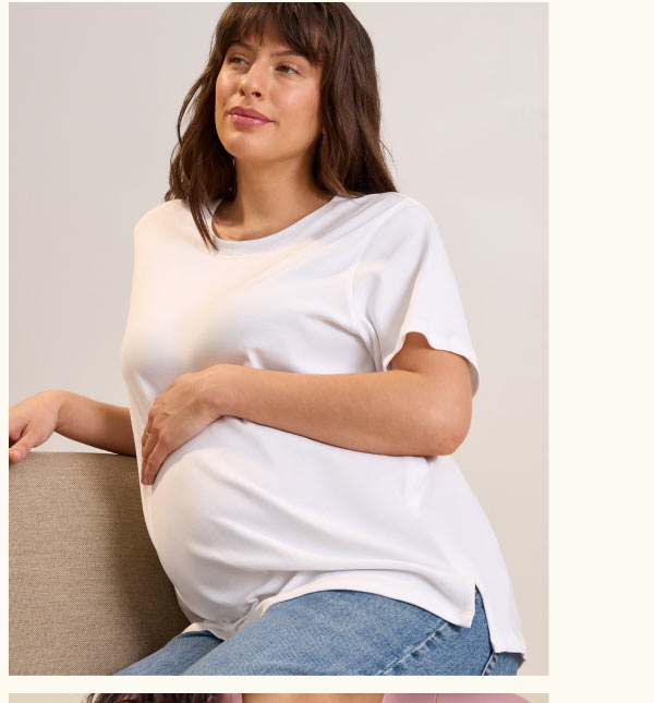 Relaxed Cotton Maternity & Nursing T-shirt