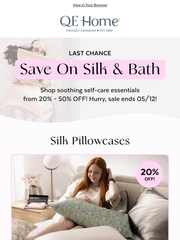 ✨ LAST CHANCE: Save 20% – 50% On Mulberry Silk ✨