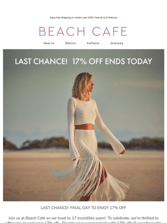 Hurry! 17% Off Everything Ends Today
