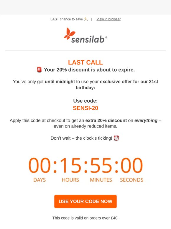 🚨 Birthday code expires at midnight