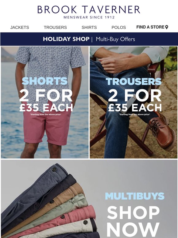 Shorts & Trousers - Multibuy Offer