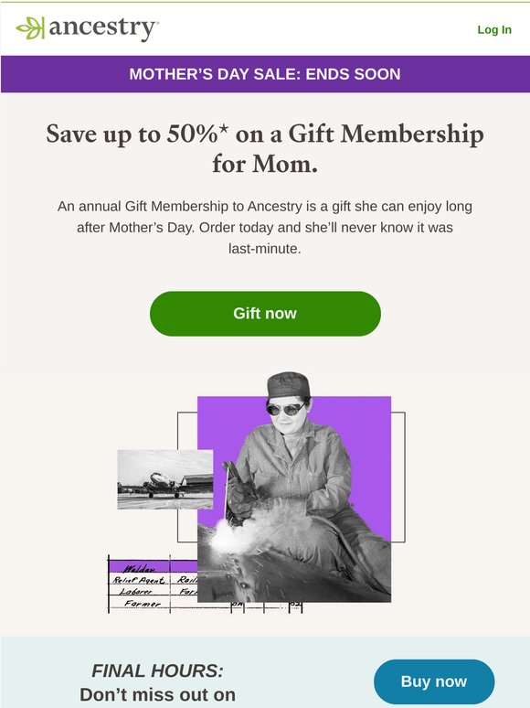 Up to 50% off Gift Memberships - she’ll get it instantly!