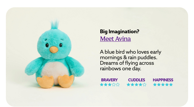 Cozy Cute Blue Bird Warmies. Shop Now.