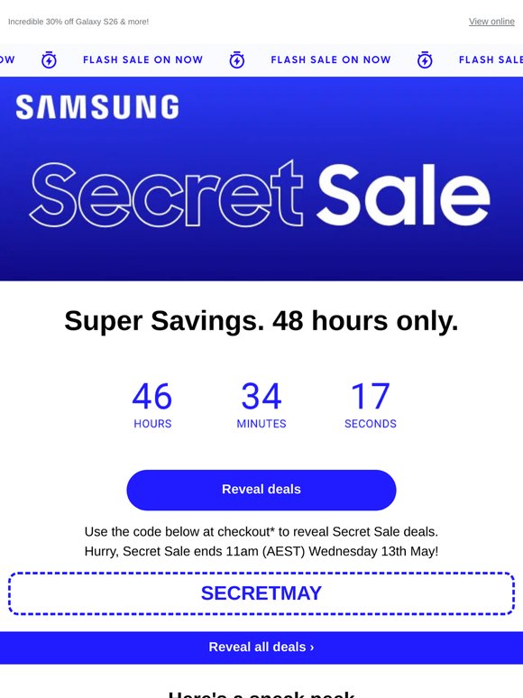 Secret Sale is back for 48hrs only