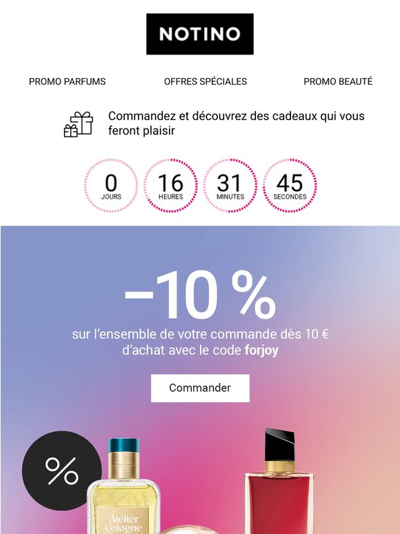 Découvrez le monde de la beauté avec 10 % de réduction sur tout