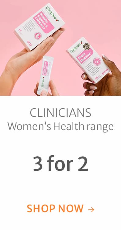3 for 2 on Clinicians Women's Health range