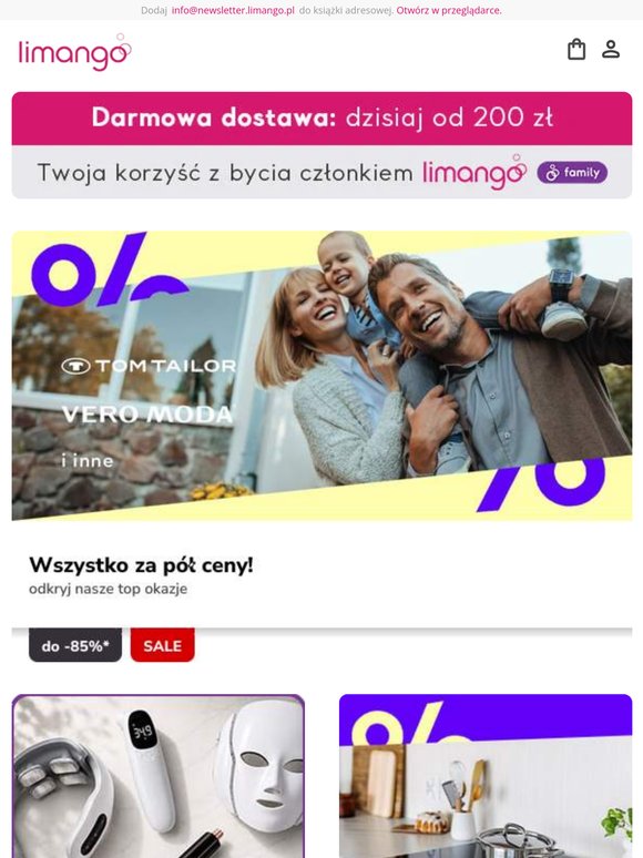 Darmowa dostawa od 200zł 💜 Oszczędzaj na dostawie, nie na stylu