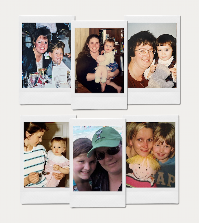Collage of Staff with their Moms