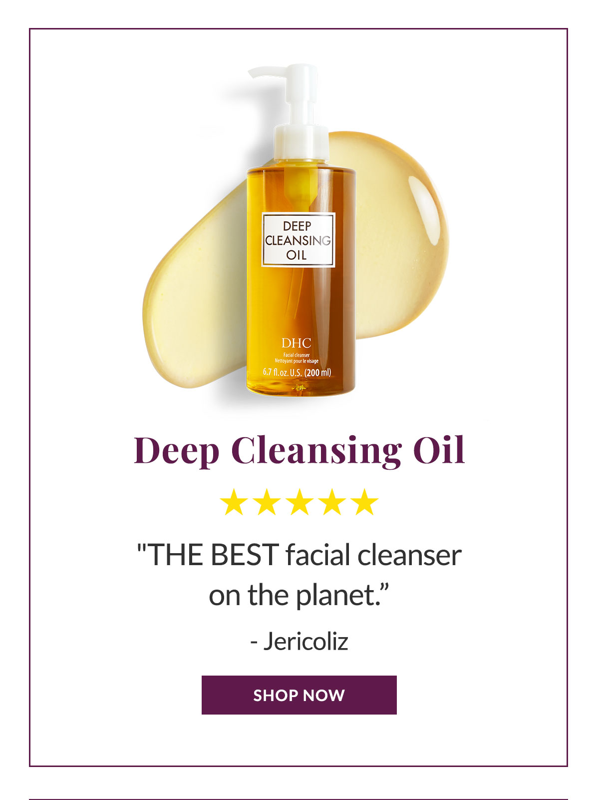 Bestselling Deep Cleansing Oil leaves skin soft and radiant
