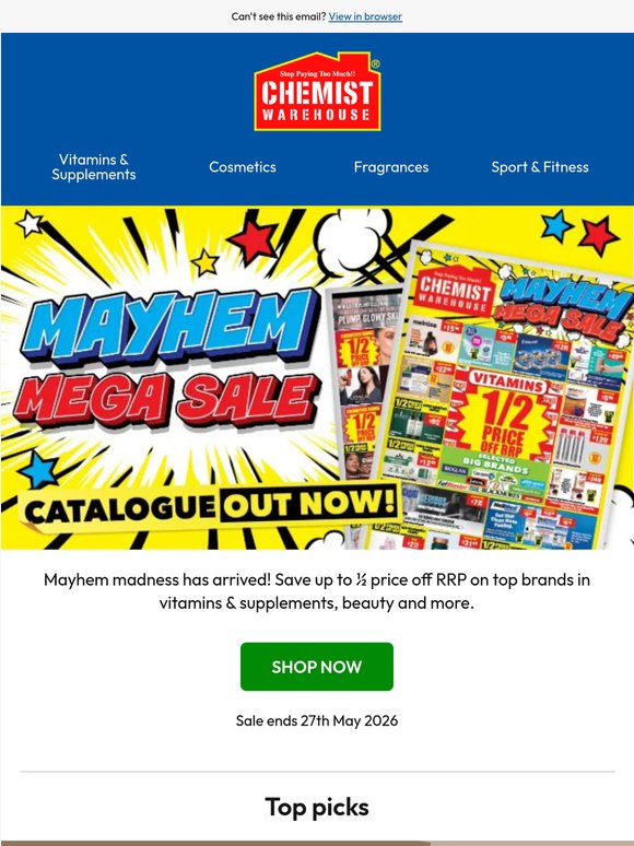 Shop our Mayhem vitamins & supplements sale now 🔥