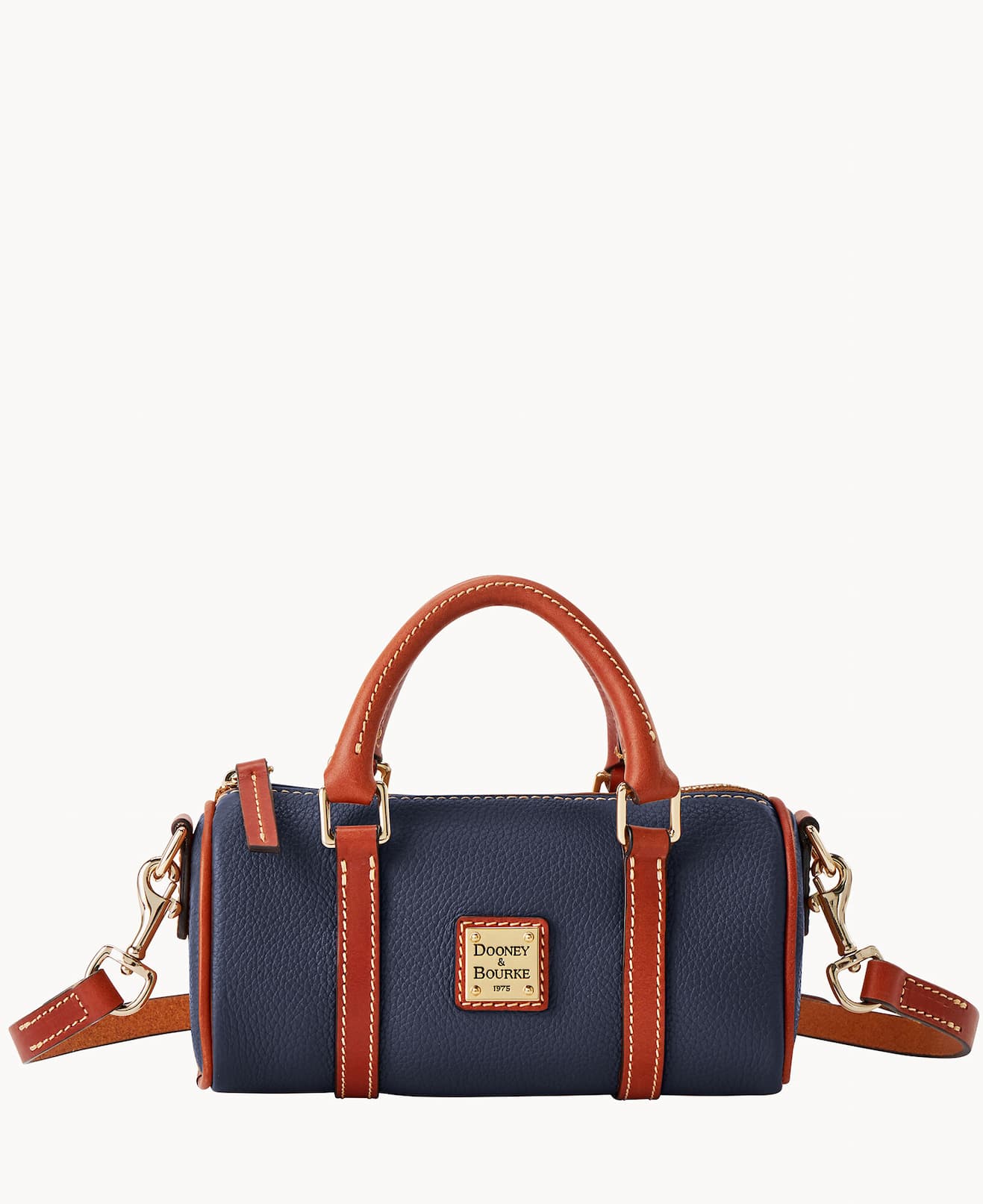 Pebble Grain Crossbody Barrel Satchel 20