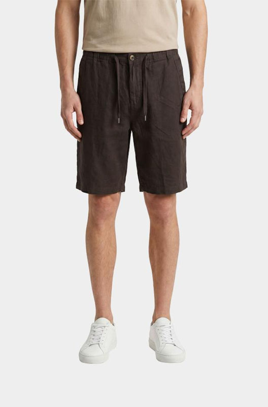 Bos Korte Broek Linnen Bruin