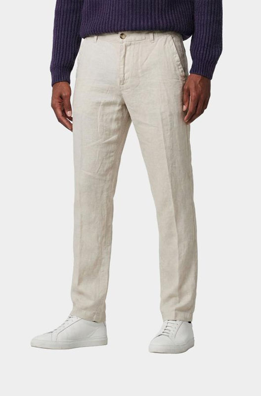 Bos Linnen Broek Beige