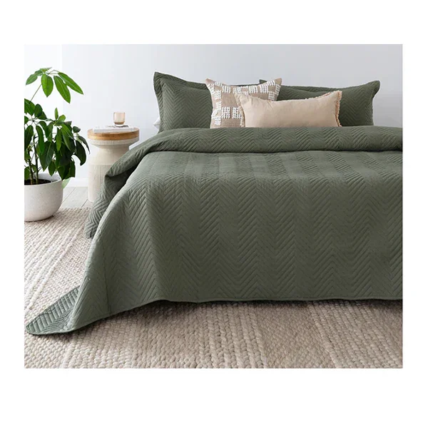 Bambury Herringbone Embossed Coverlet Set Queen Or King