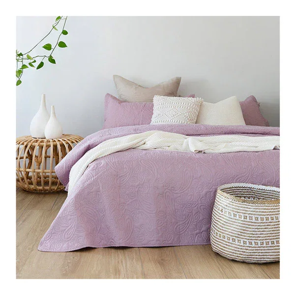 Bambury Paisley Coverlet Set Dusk Single Or Double