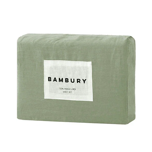 Bambury Linen Sheet Set Sage