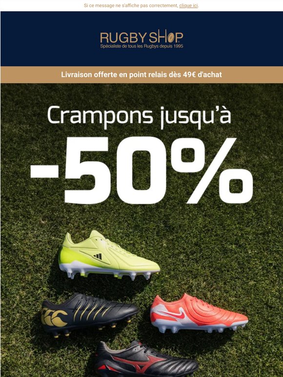 Grosses promotions sur les crampons !