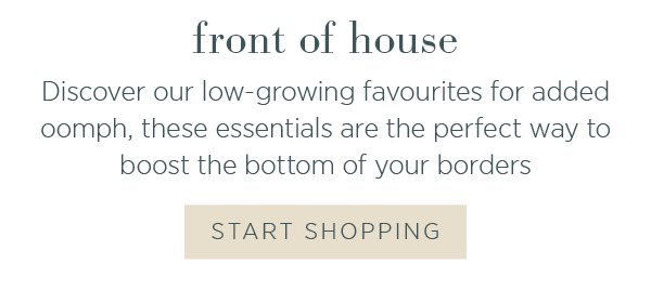 Front of house. Discover our low-growing favourites for added oomph, these essentials are the perfect way to boost the bottom of your borders.