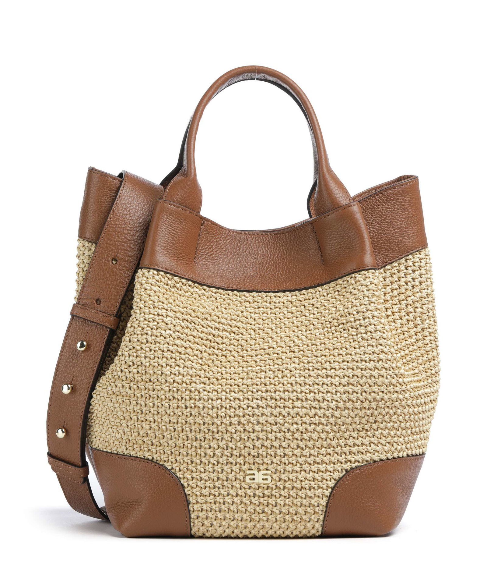 Abro Maglia Raffia Essential Medium Handbag bast