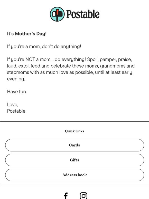 Mother’s Day Instructions ✅