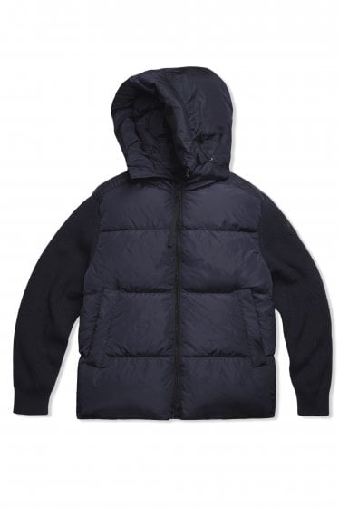Hybridge Grove Knit Hoodie Navy