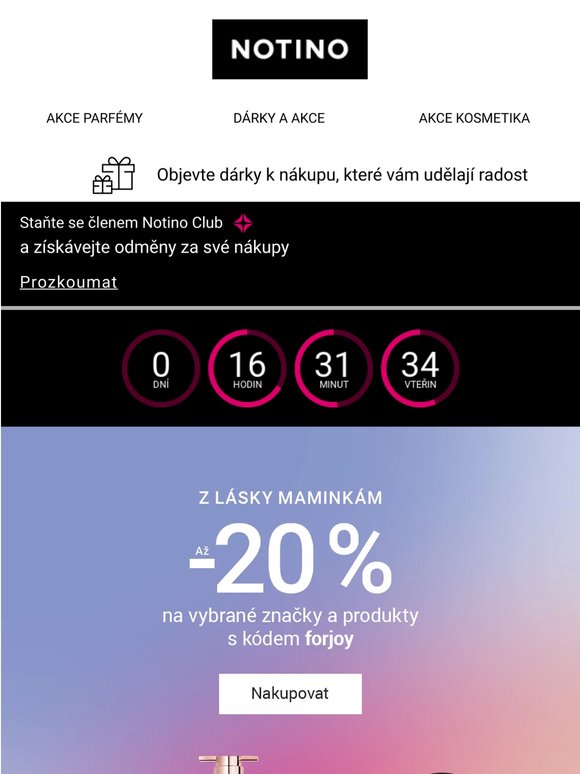 Dnes slaví maminky! Až −20 % na vybrané kousky