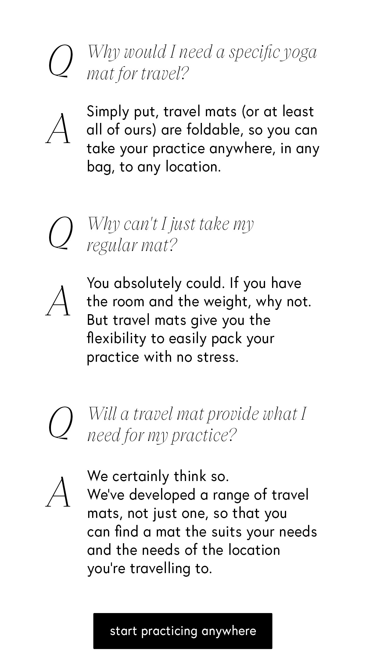 start practicing anywhere 