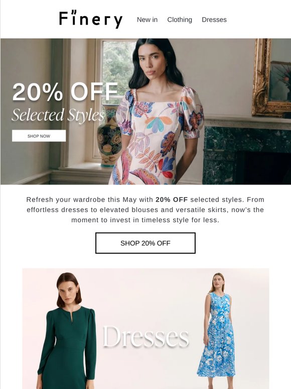 20% OFF Finery Favourites ✨