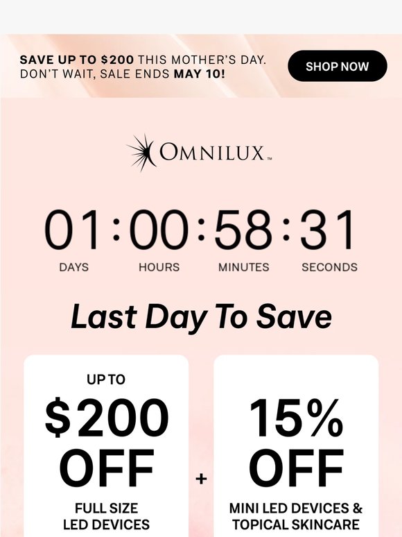 Last chance to save up to $200!