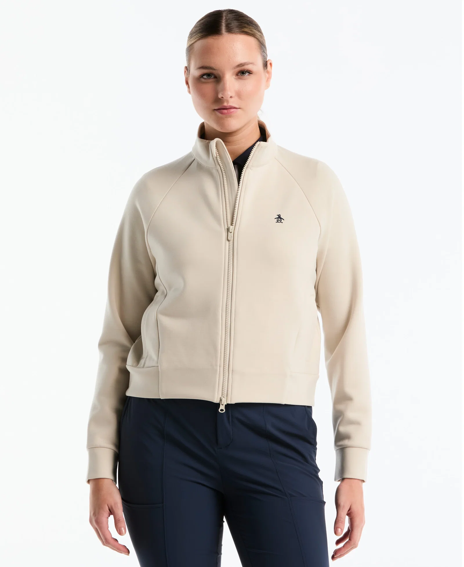 Image of Women's Full-Zip Textured Knit Golf Jacket