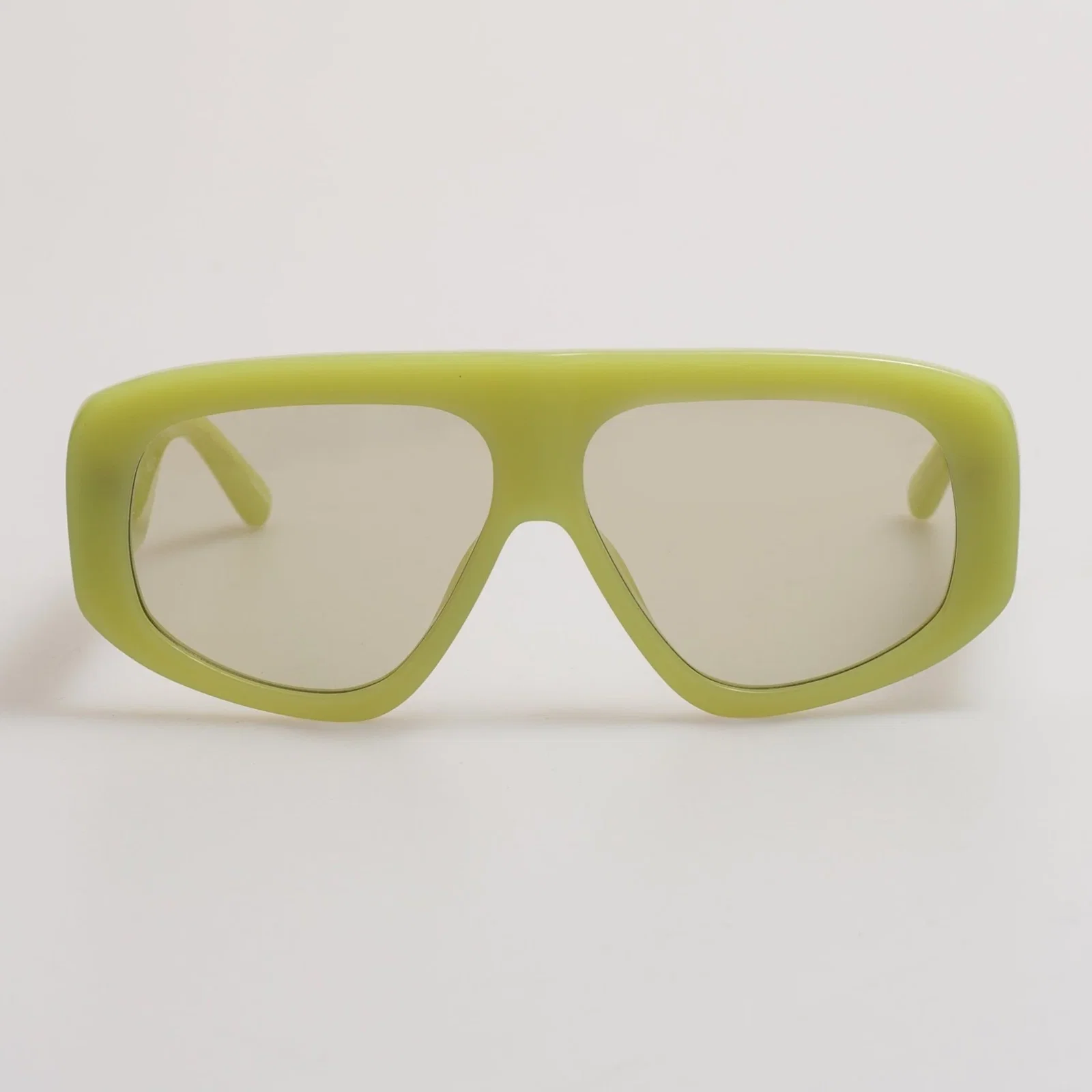 Image of Milano Oversized Sunglasses in Acid Green