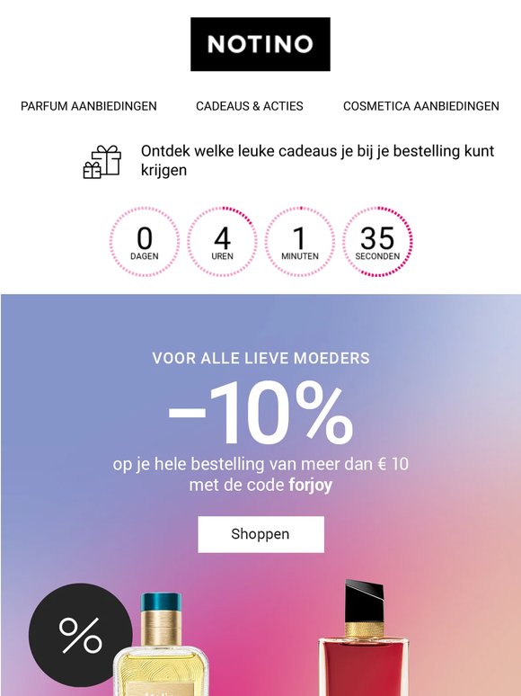 Vandaag is het Moederdag! Tot 10% korting op alles