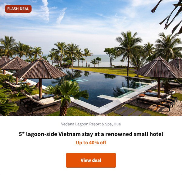 5* lagoon-side Vietnam stay at a renowned small hotel