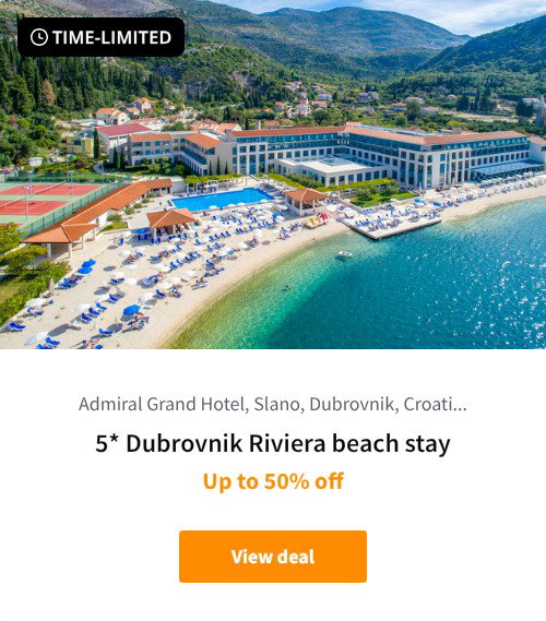 5* Dubrovnik Riviera beach stay