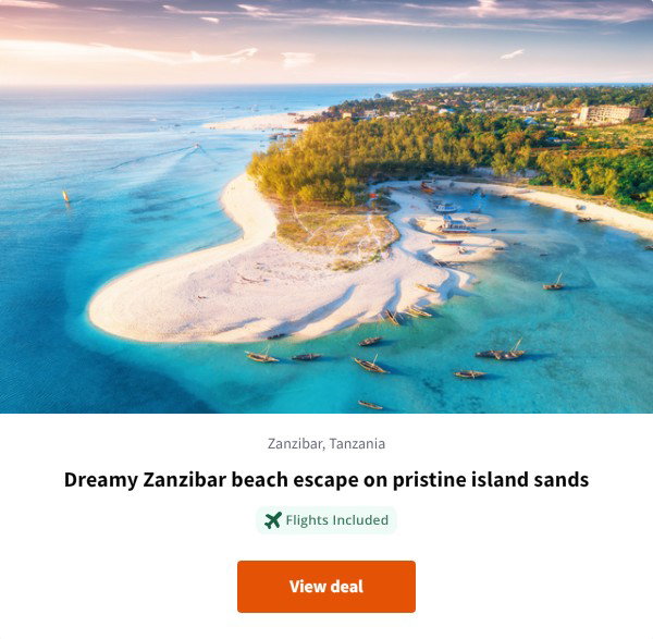 Dreamy Zanzibar beach escape on pristine island sands
