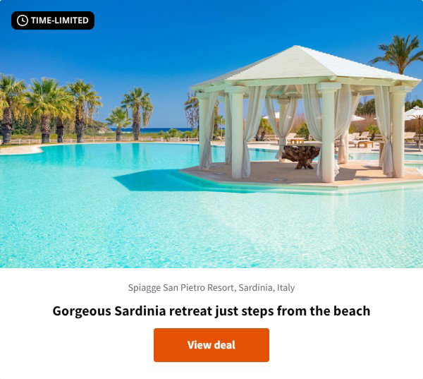 Gorgeous Sardinia retreat just steps from the beach