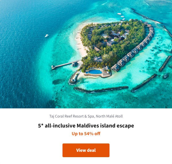 5* all-inclusive Maldives island escape