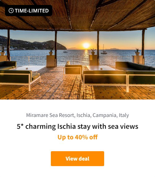 5* charming Ischia stay with sea views